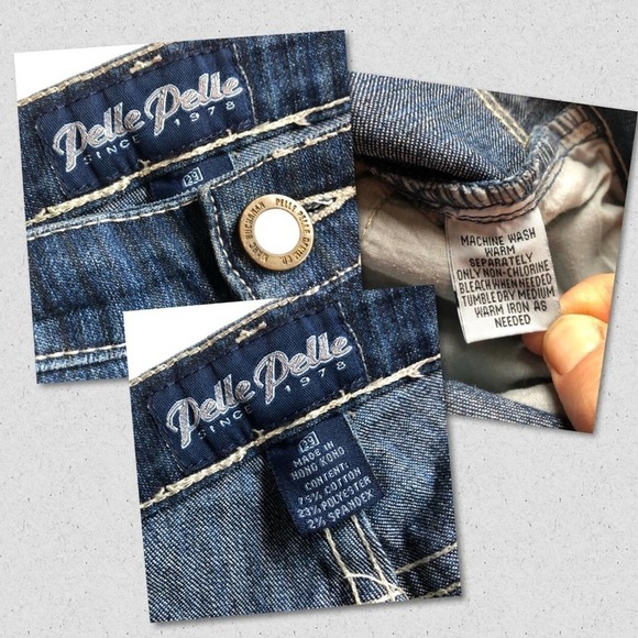 Pelle Pelle Vintage Embroidered Jeans Blue Size 29 Y2K Straight leg Rare - Picture 4 of 11